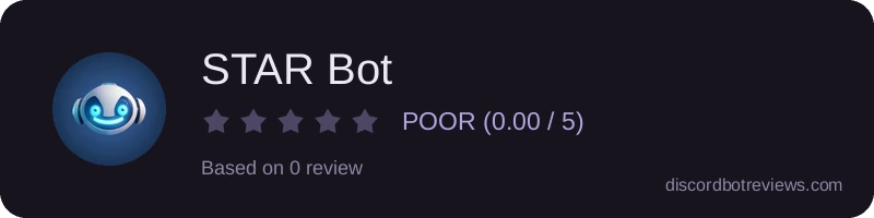 Rating widget preview for STAR Bot