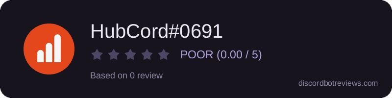 Rating widget preview for HubCord#0691