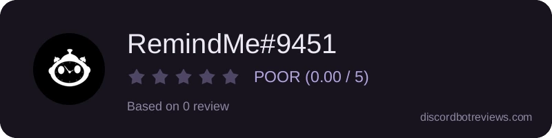 Rating widget preview for RemindMe#9451