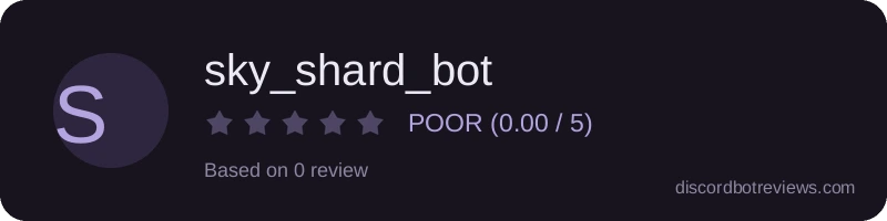 Rating widget preview for sky_shard_bot