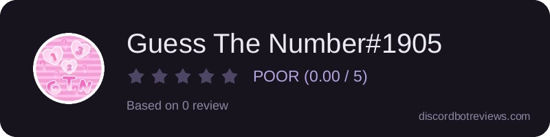 Rating widget preview for Guess The Number#1905