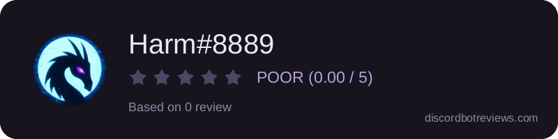 Rating widget preview for Harm#8889