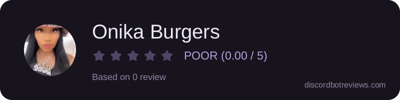 Rating widget preview for Onika Burgers