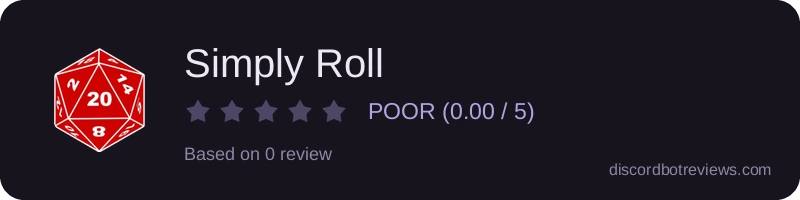 Rating widget preview for Simply Roll