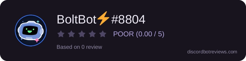 Rating widget preview for BoltBot⚡#8804