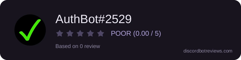 Rating widget preview for AuthBot#2529