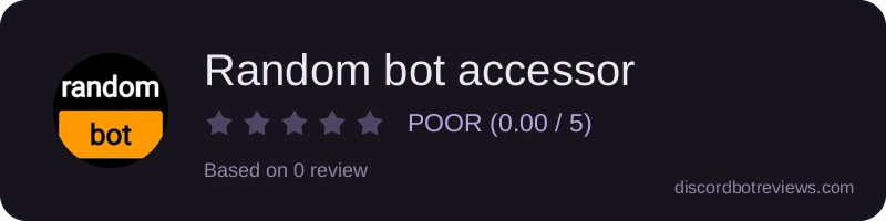 Rating widget preview for Random bot accessor