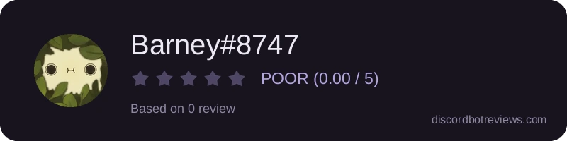 Rating widget preview for Barney#8747