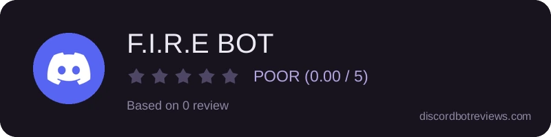 Rating widget preview for F.I.R.E BOT