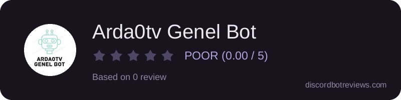 Rating widget preview for Arda0tv Genel Bot