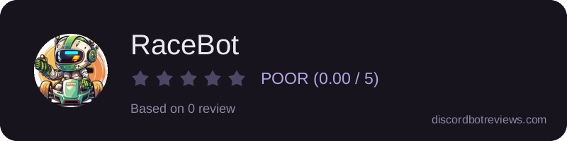 Rating widget preview for RaceBot