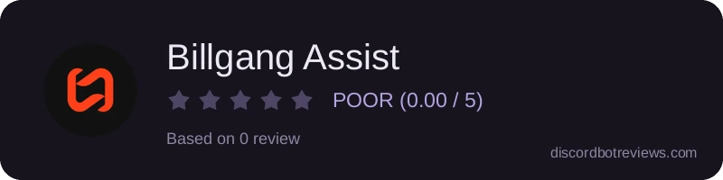 Rating widget preview for Billgang Assist