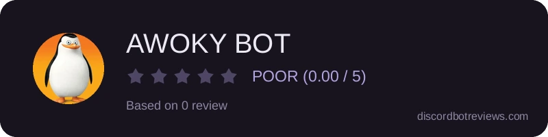 Rating widget preview for AWOKY BOT