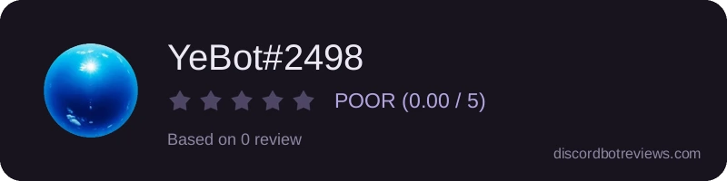 Rating widget preview for YeBot#2498