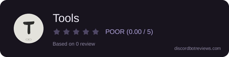 Rating widget preview for Tools