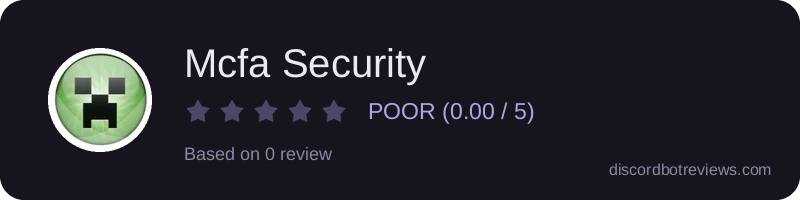 Rating widget preview for Mcfa Security