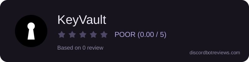 Rating widget preview for KeyVault