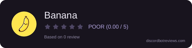 Rating widget preview for Banana