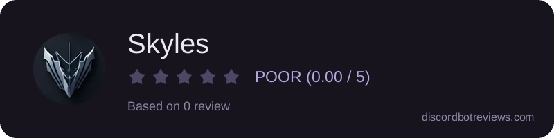 Rating widget preview for Skyles