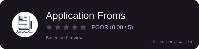 Rating widget preview for Application Froms