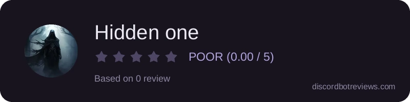 Rating widget preview for Hidden one
