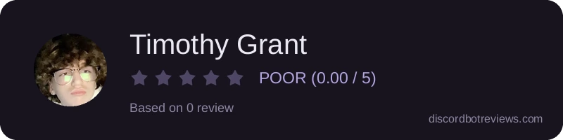 Rating widget preview for Timothy Grant