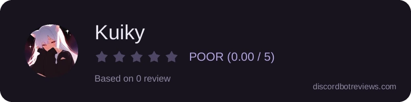 Rating widget preview for Kuiky