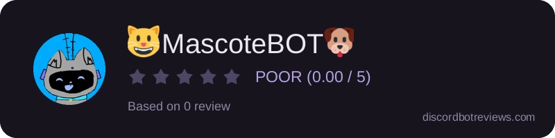 Rating widget preview for 😺MascoteBOT🐶