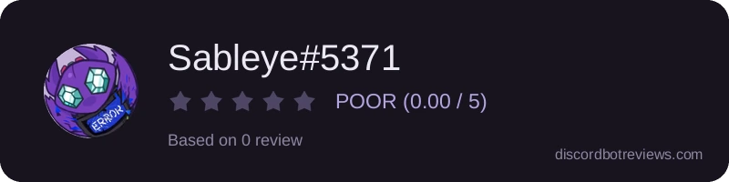 Rating widget preview for Sableye#5371