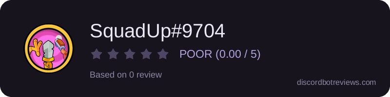 Rating widget preview for SquadUp#9704