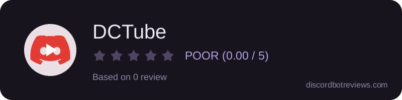 Rating widget preview for DCTube