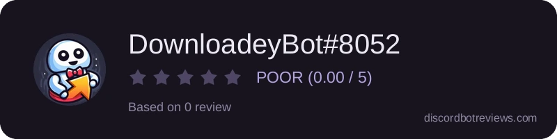 Rating widget preview for DownloadeyBot#8052