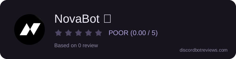 Rating widget preview for NovaBot ✨