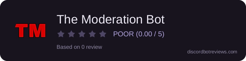 Rating widget preview for The Moderation Bot