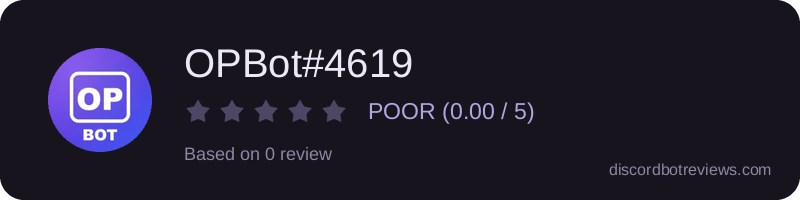 Rating widget preview for OPBot#4619