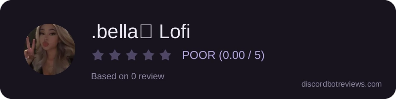 Rating widget preview for .bella🦋 Lofi