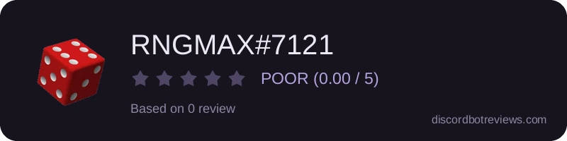 Rating widget preview for RNGMAX#7121