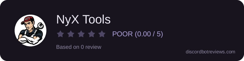 Rating widget preview for NyX Tools