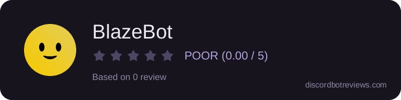 Rating widget preview for BlazeBot