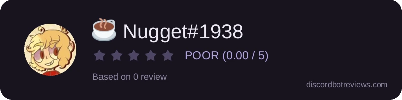 Rating widget preview for ☕ Nugget#1938