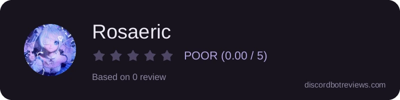Rating widget preview for Rosaeric