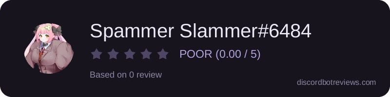 Rating widget preview for Spammer Slammer#6484