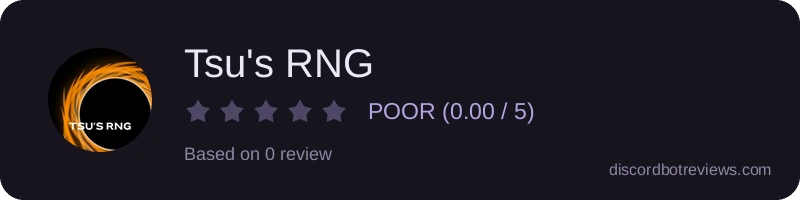 Rating widget preview for Tsu's RNG