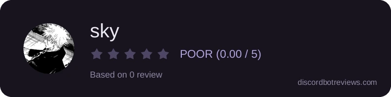 Rating widget preview for sky