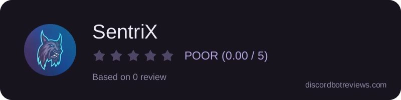 Rating widget preview for SentriX