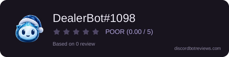 Rating widget preview for DealerBot#1098