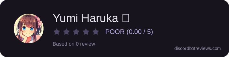 Rating widget preview for Yumi Haruka 🎌