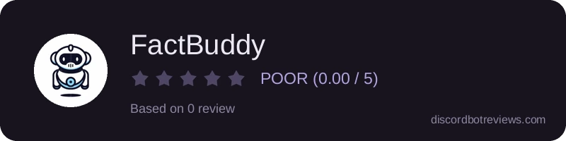 Rating widget preview for FactBuddy