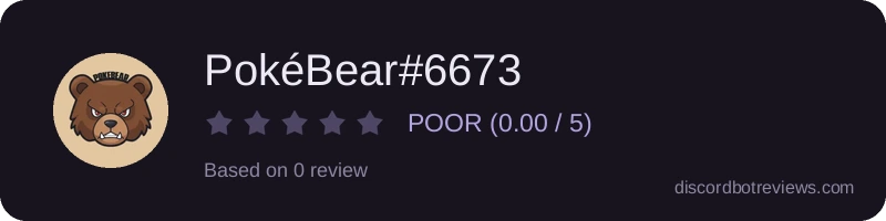 Rating widget preview for PokéBear#6673