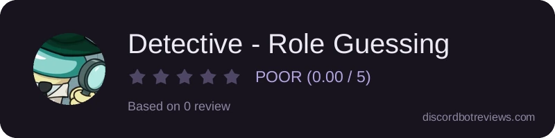 Rating widget preview for Detective - Role Guessing